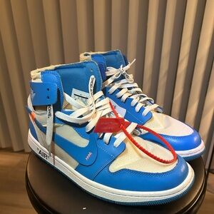 Nike Air Jordan High-Top Sneakers - Blue and White